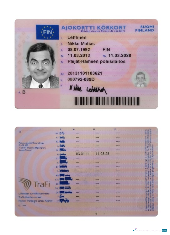 Télécharger Finlande Driving License 2013 Présent design