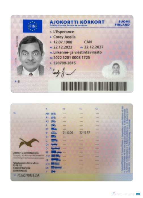Télécharger Finlande Driving License 2022 Présent modèle