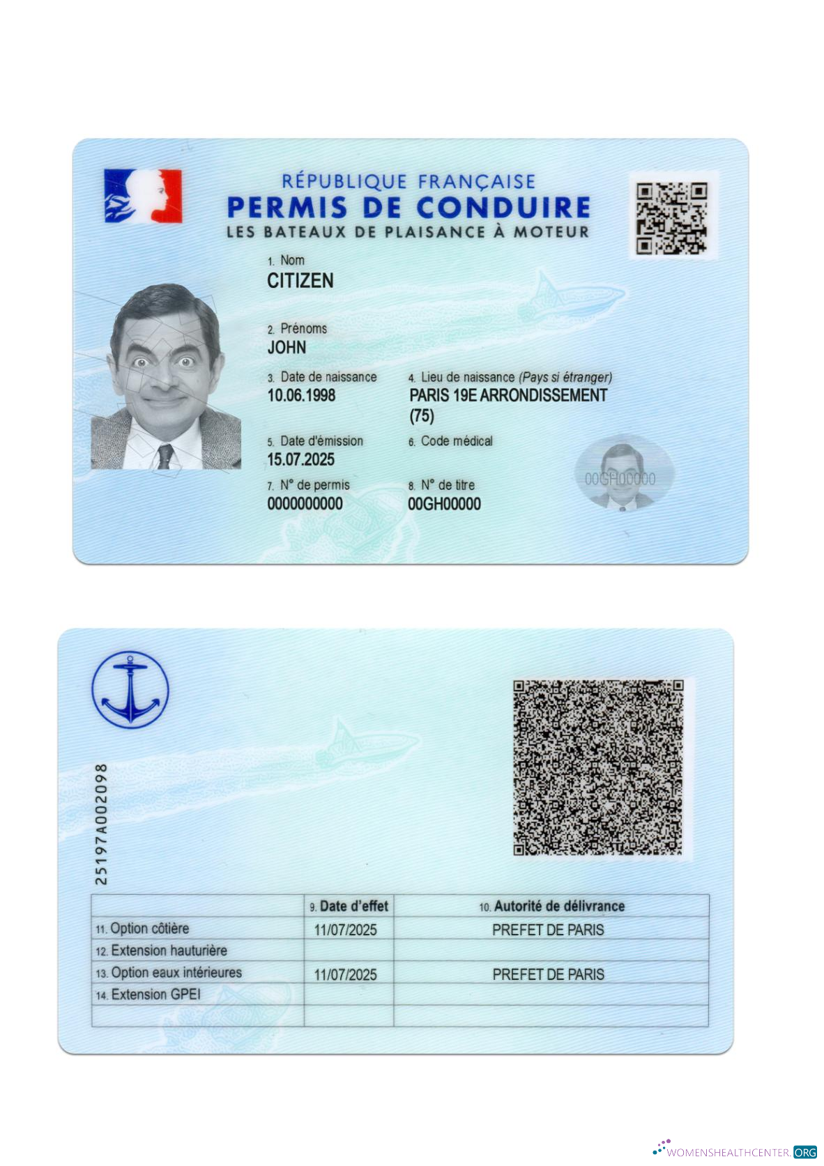 Télécharger France Driving License 2025 Présent modèle
