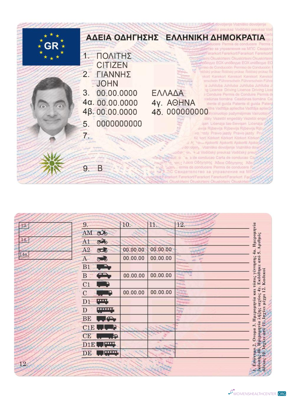 Télécharger Grèce Driving License Version 2 maquette