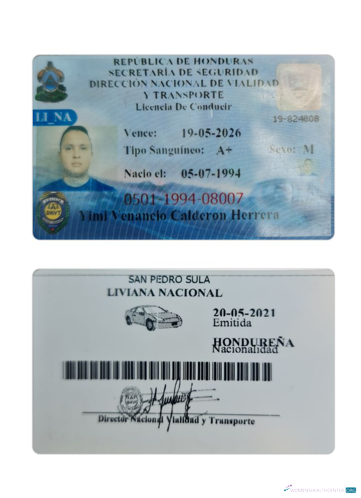 Télécharger Honduras Driving License échantillon