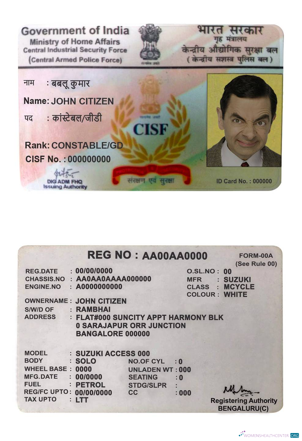 Télécharger Inde CISF Driver License aperçu