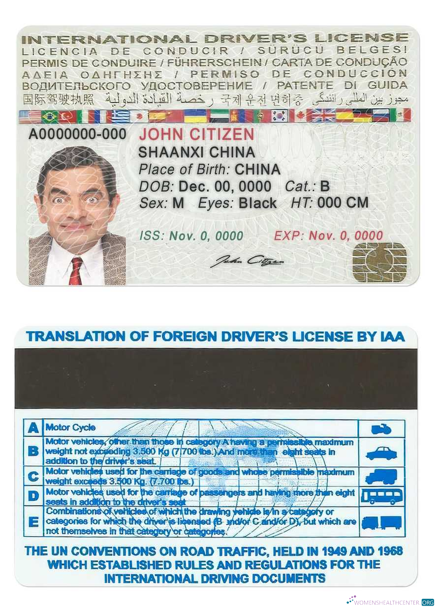 Télécharger International Driver’s License échantillon