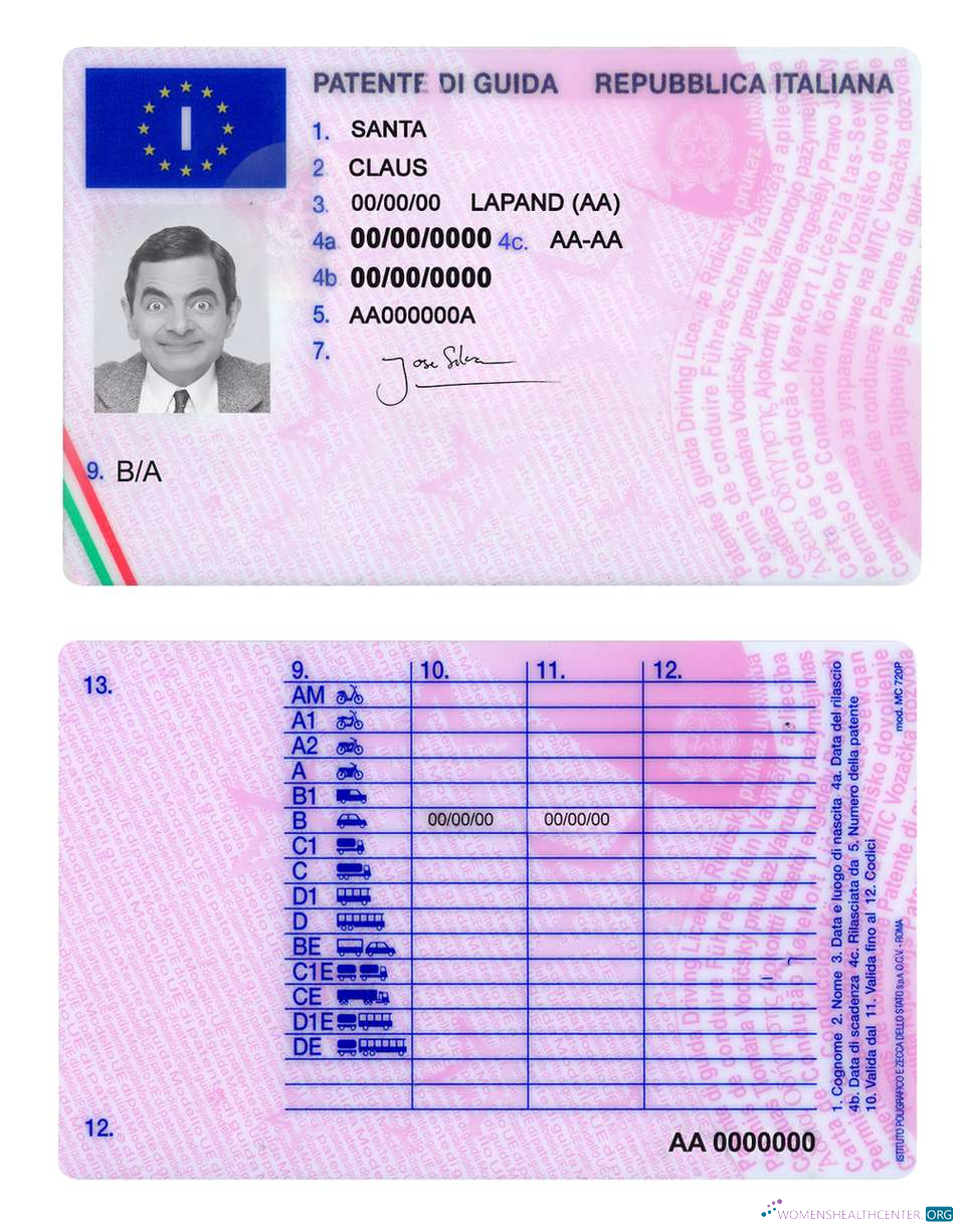 Télécharger Italie Driving License modèle