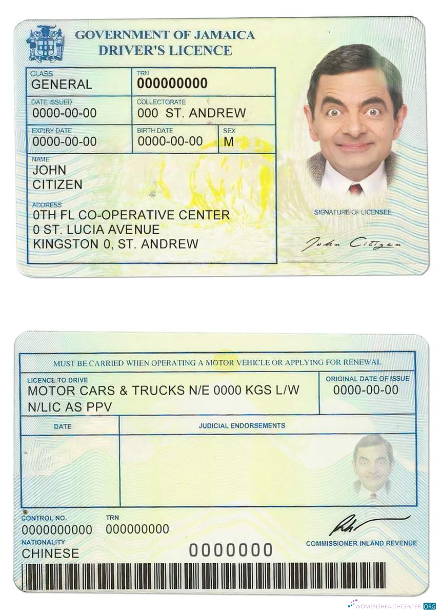 Télécharger Jamaïque Driving License maquette