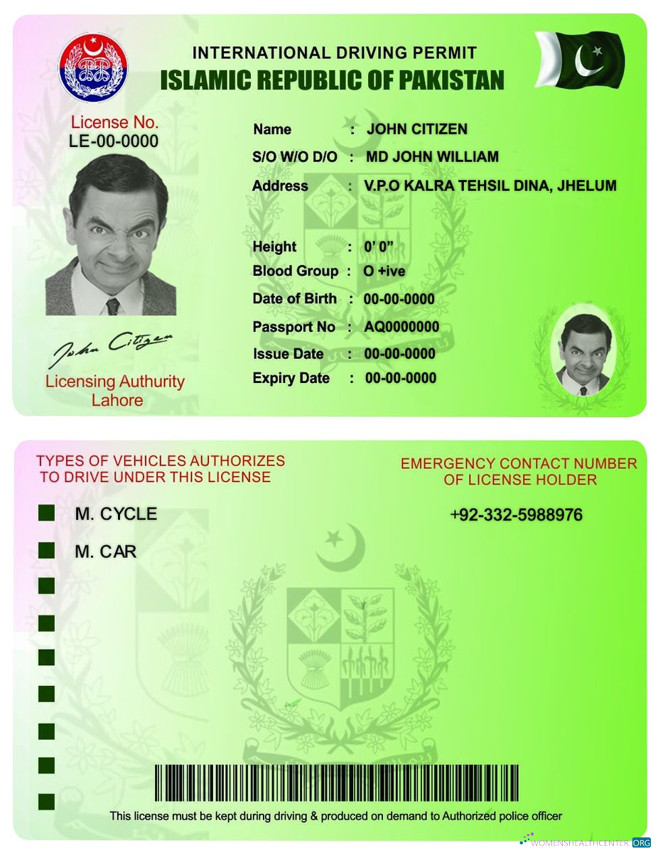 Télécharger Pakistan International Driving Permit design