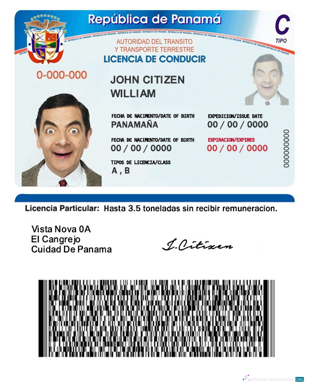 Télécharger Panama Driving License maquette