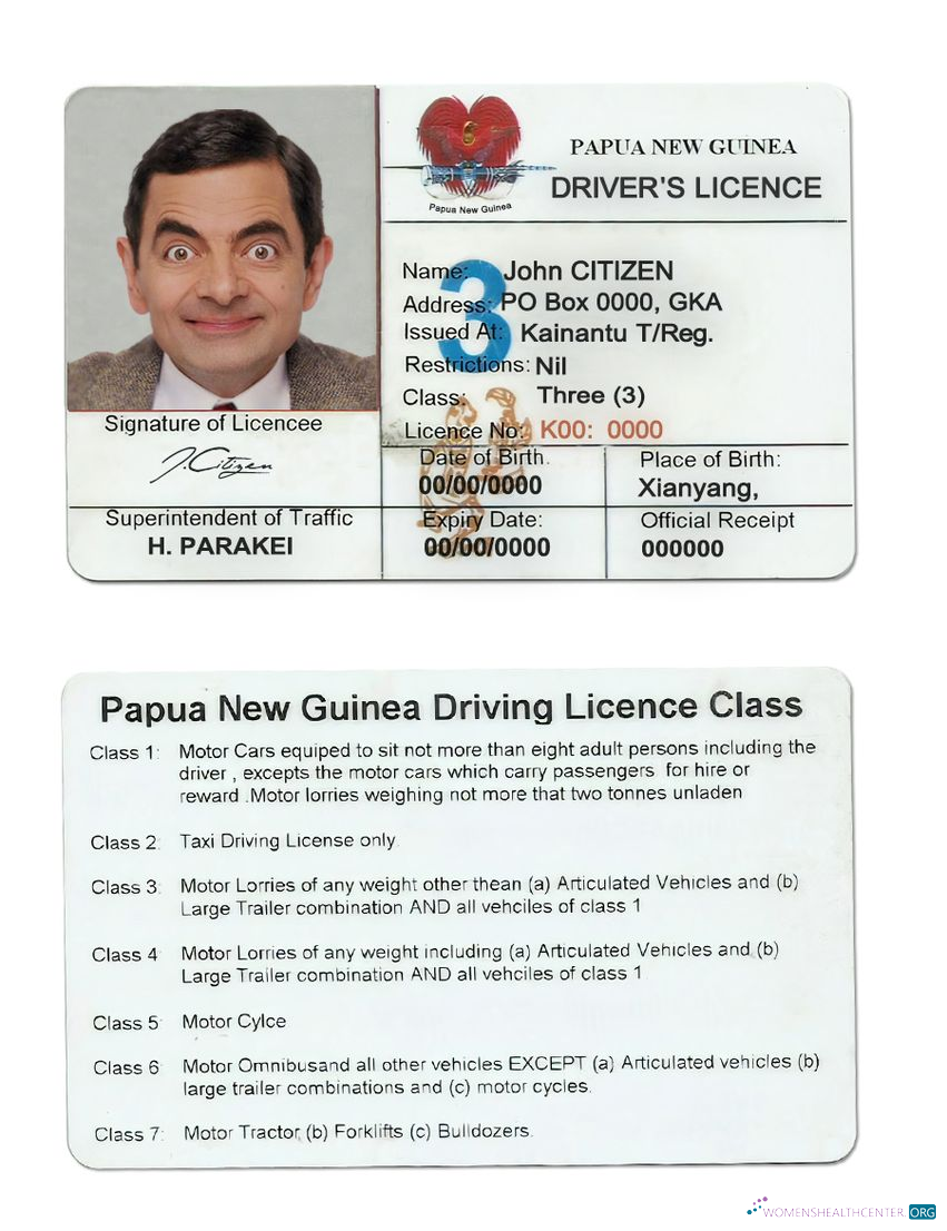 Télécharger Papouasie-Nouvelle-Guinée Driving License aperçu