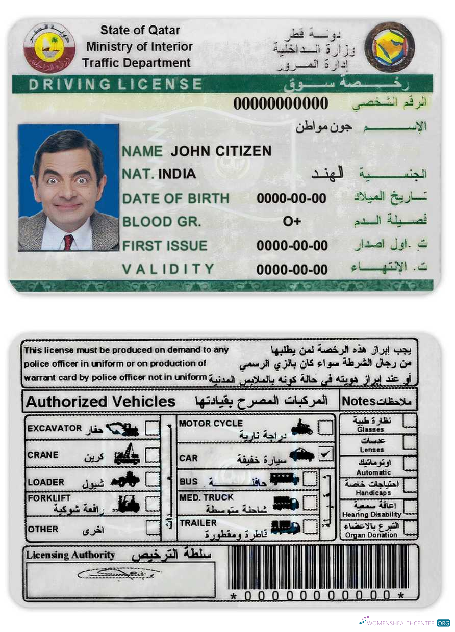 Télécharger Qatar Driving License aperçu