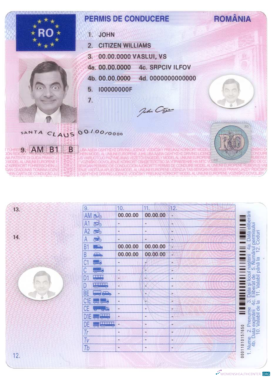 Télécharger Roumanie Driving License design