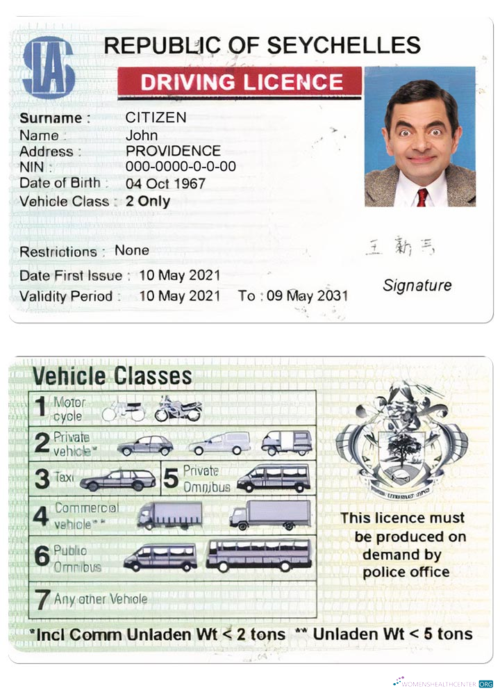 Télécharger Seychelles Driving License maquette