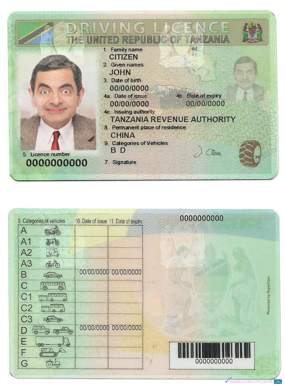 Télécharger Tanzanie Driving License aperçu