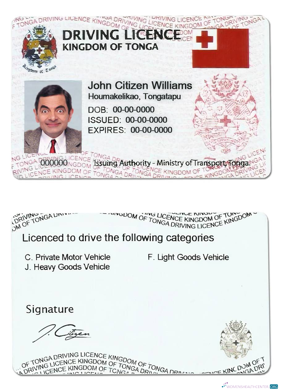 Télécharger Tonga Driving License aperçu