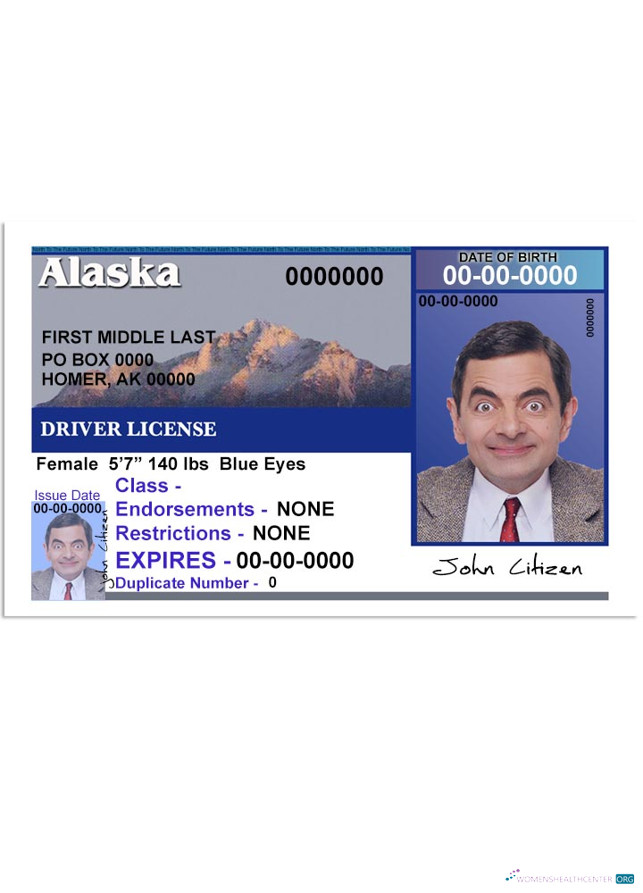 Télécharger USA Alaska Driving License Version 2 (Recto) aperçu