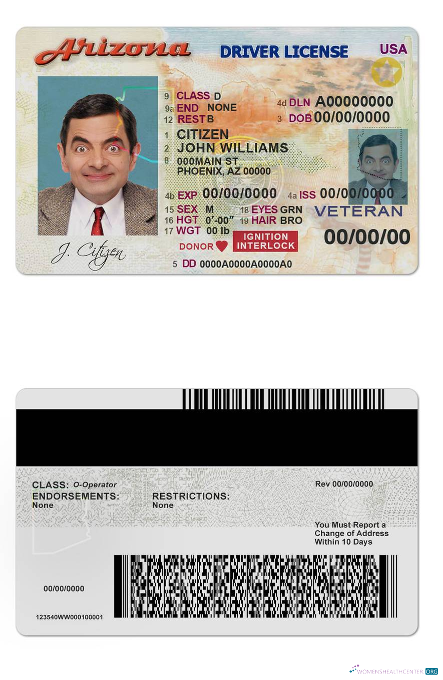 Télécharger USA Arizona Driver License aperçu
