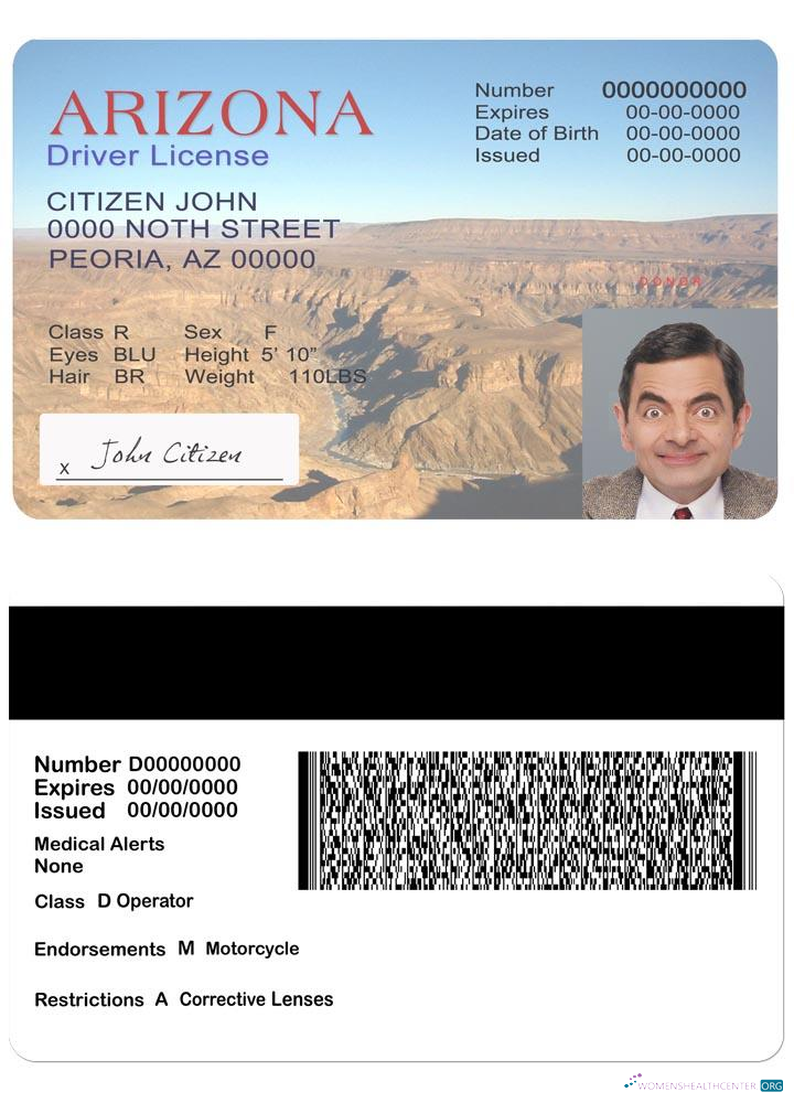Télécharger USA Arizona Driving License Version 2 maquette