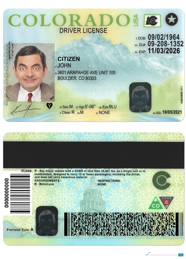 Télécharger USA Colorado Driving License Version 2 design