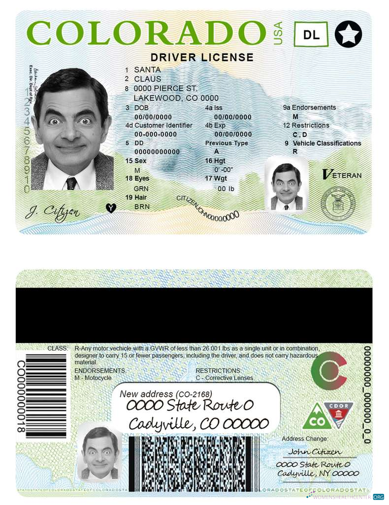 Télécharger USA Colorado Driving License design