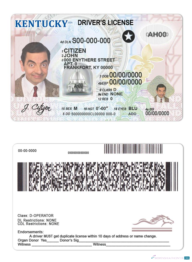 Télécharger USA Kentucky Driving License maquette