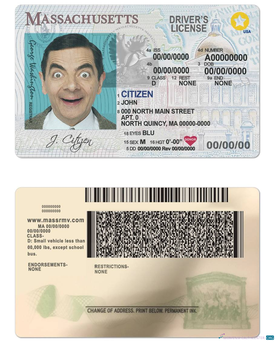 Télécharger USA Massachusetts Driving License aperçu