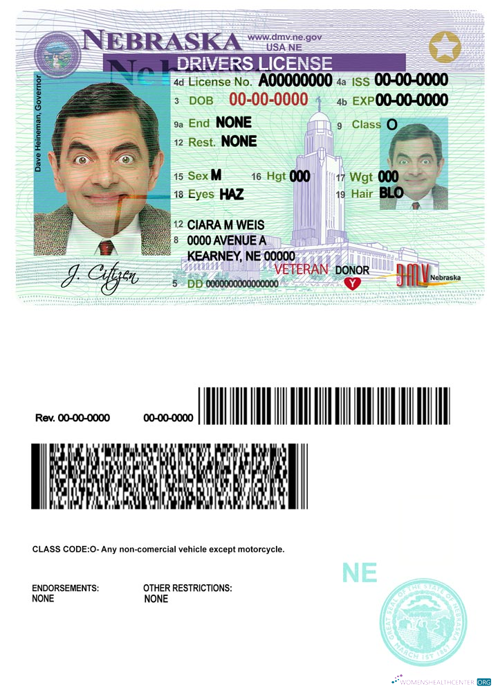 Télécharger USA Nebraska Driving License aperçu