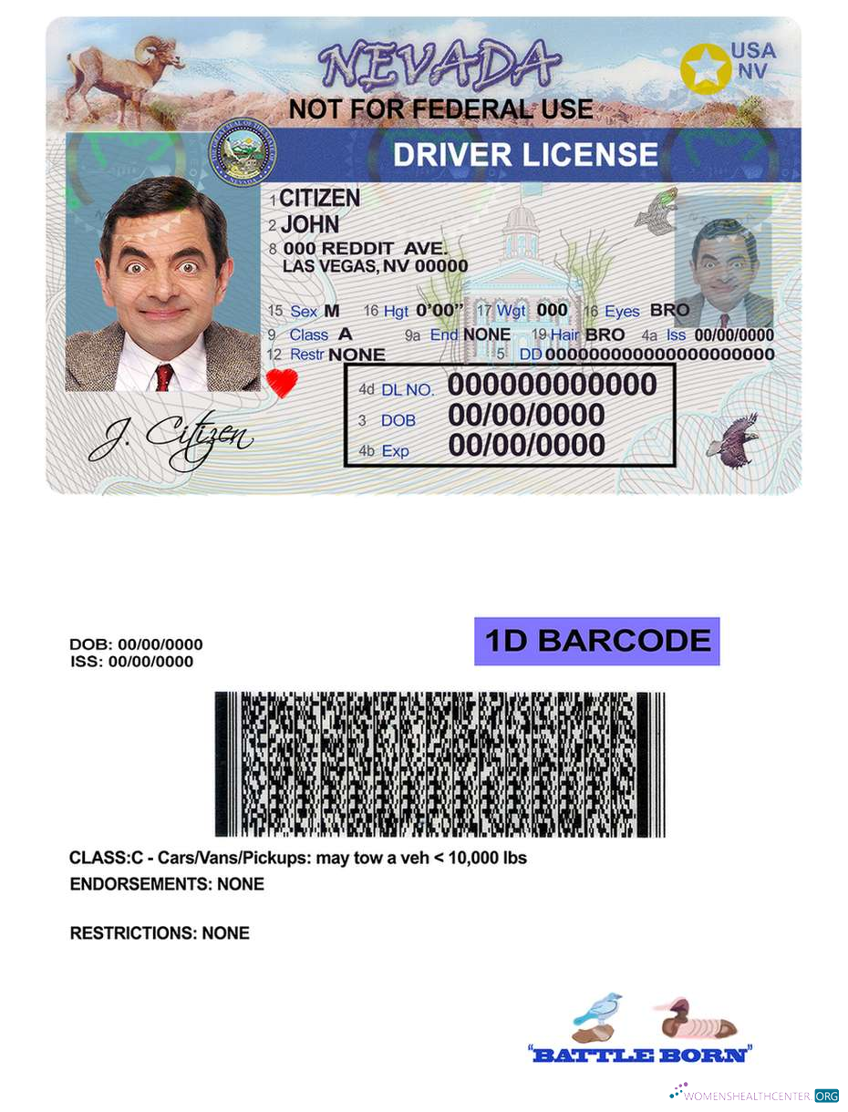 Télécharger USA Nevada Driving License design