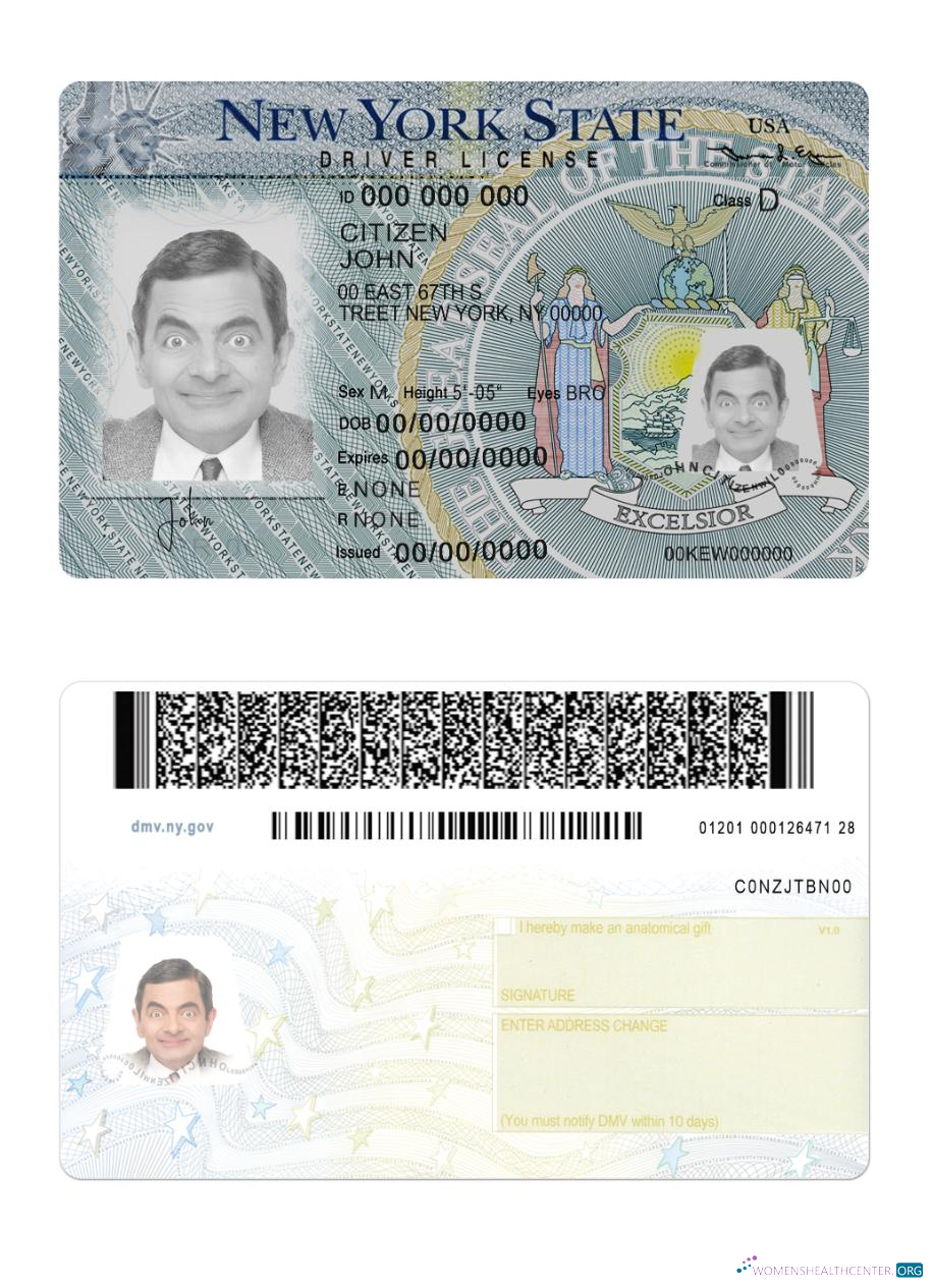 Télécharger USA Nouveau York Driving License Version 2 modèle