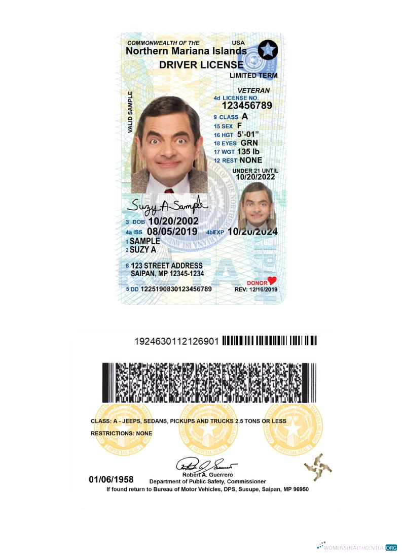 Télécharger USA Northern Mariana Îles Under 21 Driving License 2019 Présent modèle