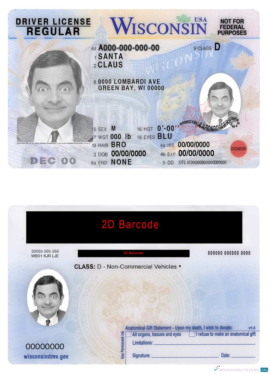 Télécharger USA Wisconsin Driving License aperçu
