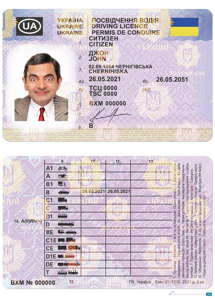 Télécharger Ukraine Driving License 2021 Présent modèle