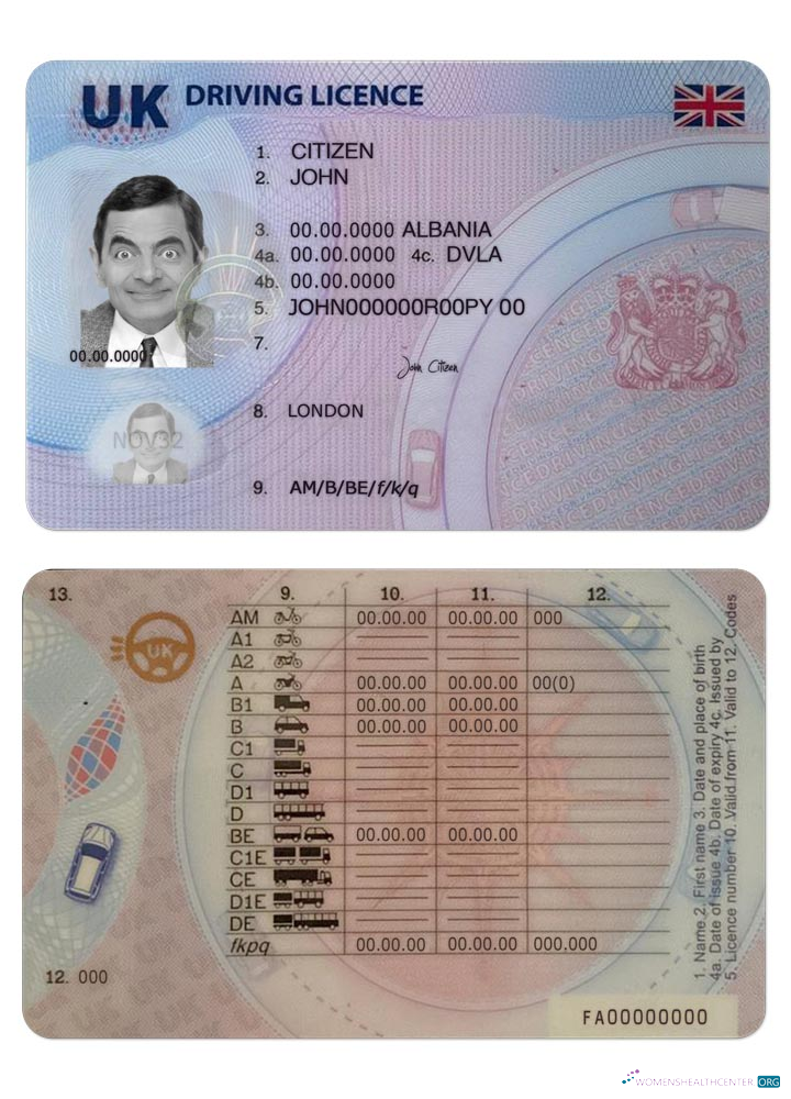 Télécharger Royaume-Uni Driving License, (after 2021 Décembre Présent) maquette