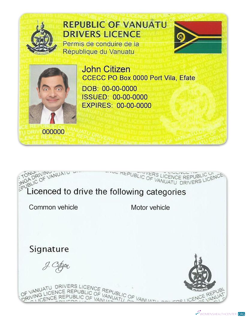Télécharger Vanuatu Driving License aperçu