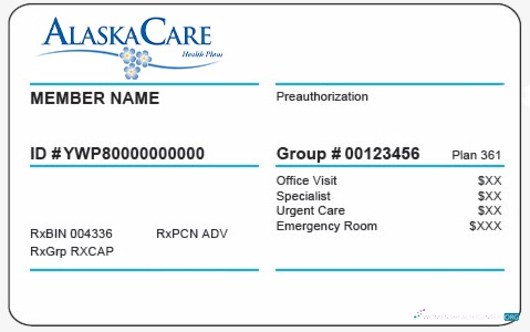 Редактируемый Скачать Alaska Health Insurance Карта Photoshop Шаблон