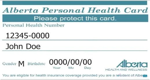 Реалистичный Скачать Alberta Health Insurance Карта Photoshop Шаблон
