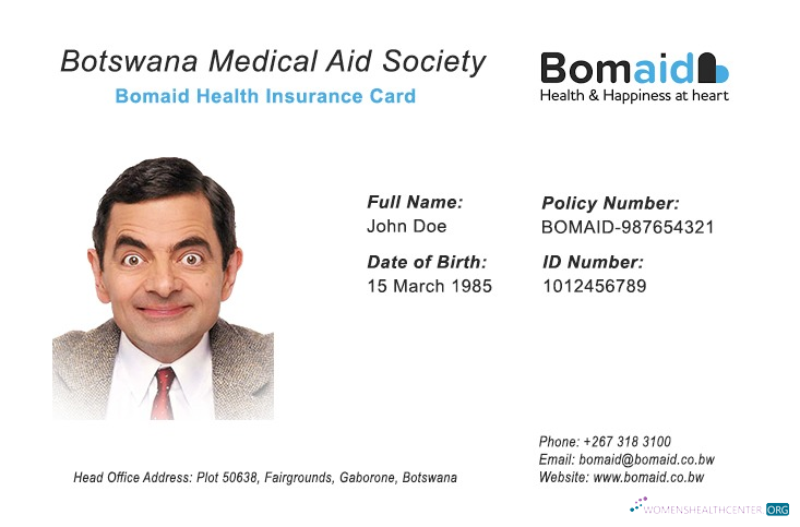 Премиум Скачать Ботсвана Health Insurance Карта Photoshop Шаблон