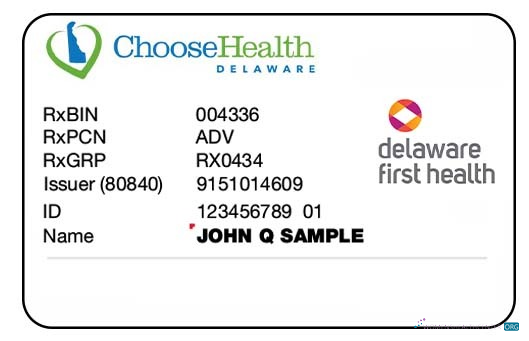 Редактируемый Скачать Delaware Health Insurance Карта Photoshop Шаблон