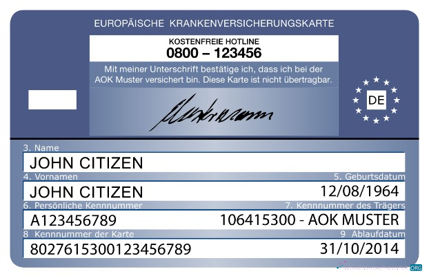 Качественный Скачать Дания European Health Insurance Карта Photoshop Шаблон