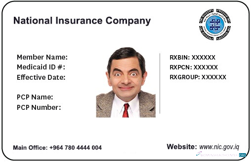 Реалистичный Скачать Ирак Health Insurance Карта Photoshop Шаблон