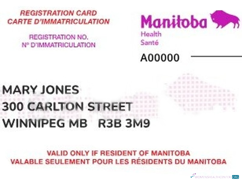 Реалистичный Скачать Manitoba Health Insurance Карта Photoshop Шаблон