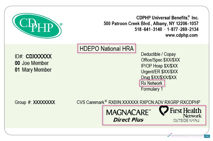 Профессиональный Скачать Новый York CDPHP Health Insurance Карта Photoshop Шаблон