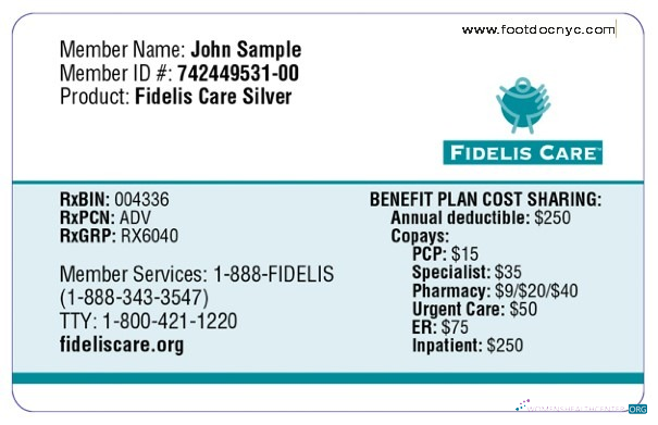 Реалистичный Скачать Новый York Fidels Care Health Insurance Карта Photoshop Шаблон