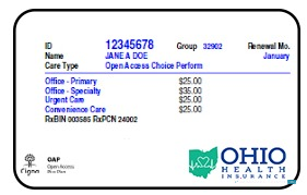 Редактируемый Скачать Ohio Health Insurance Карта Photoshop Шаблон
