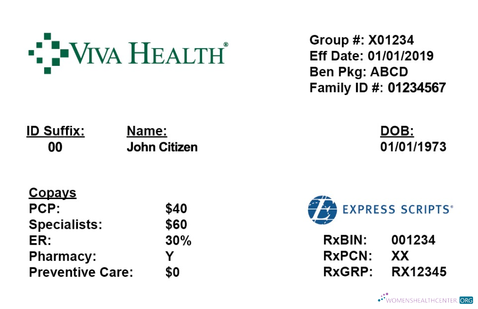 Качественный Скачать USA VivaHealth Health Insurance Карта Photoshop Шаблон