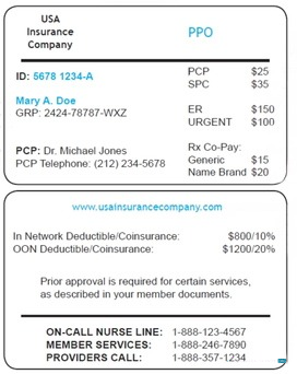 Редактируемый Скачать USA Health Insurance Карта Photoshop Шаблон