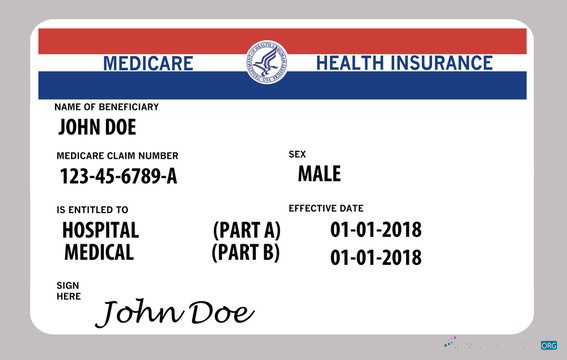 Премиум Скачать USA Medicare Health Insurance Карта Photoshop Шаблон