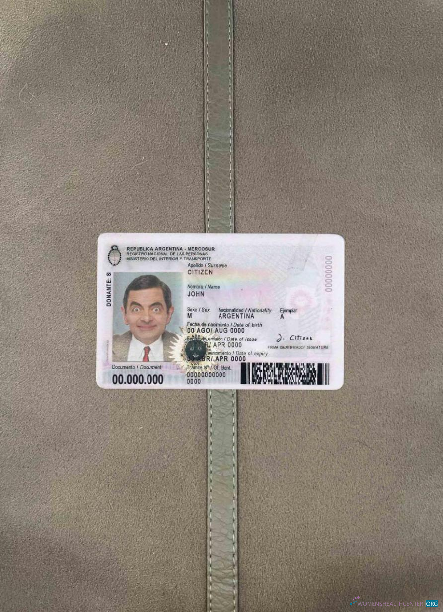 Премиум Скачать Аргентина ID Карта 2020 – Настоящее Время Фотоэффект Лицевая Сторона Photoshop Шаблон