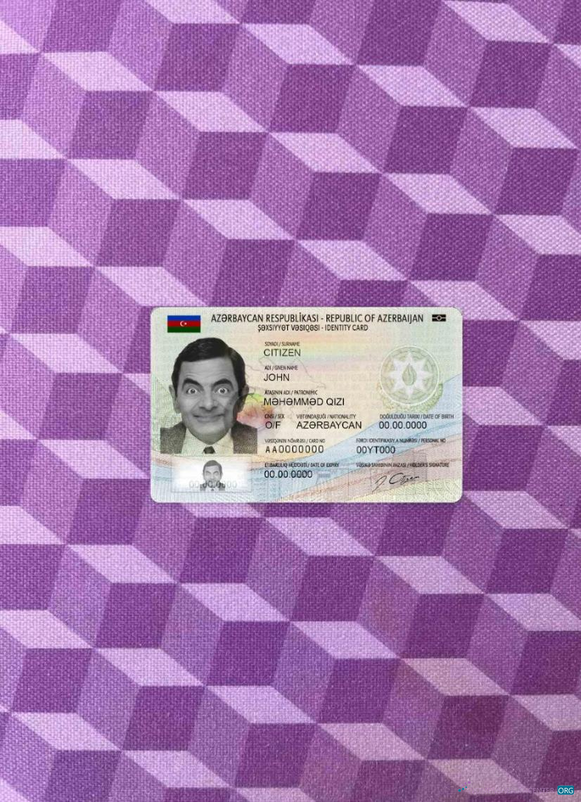 Премиум Скачать Азербайджан ID Фотоэффект Лицевая Сторона Photoshop Шаблон