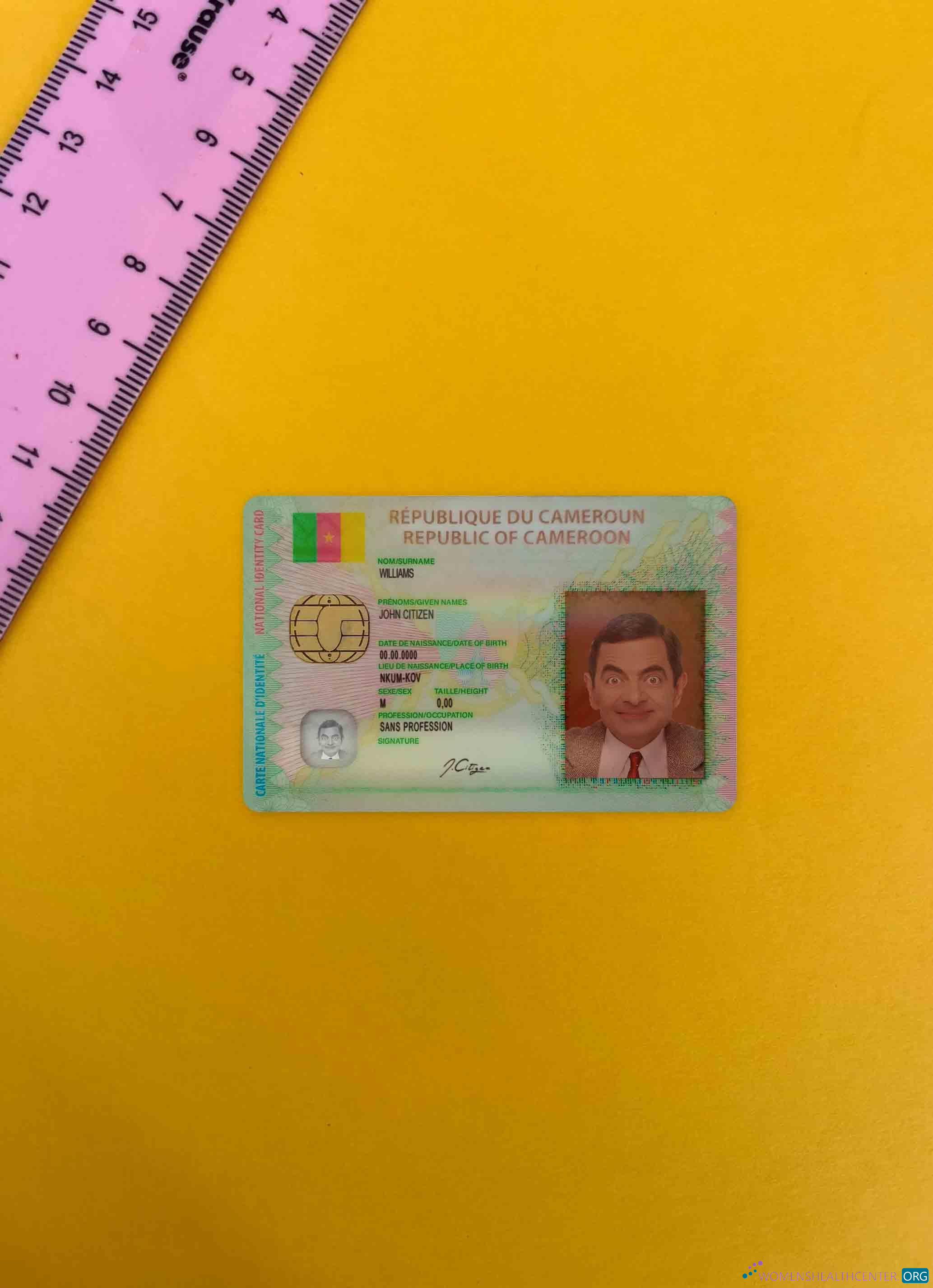 Премиум Скачать Камерун ID Фотоэффект Лицевая Сторона Photoshop Шаблон