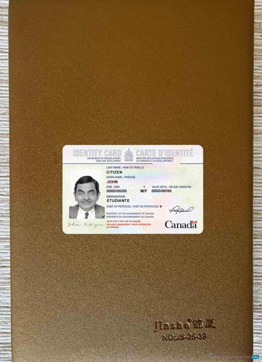 Качественный Скачать Канада Identity Карта Фотоэффект Лицевая Сторона Photoshop Шаблон