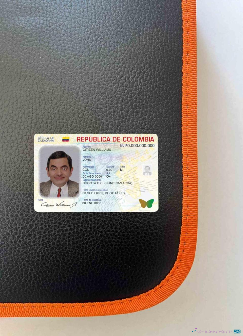 Реалистичный Скачать Колумбия ID (2020 – Настоящее Время) Фотоэффект Лицевая Сторона Photoshop Шаблон